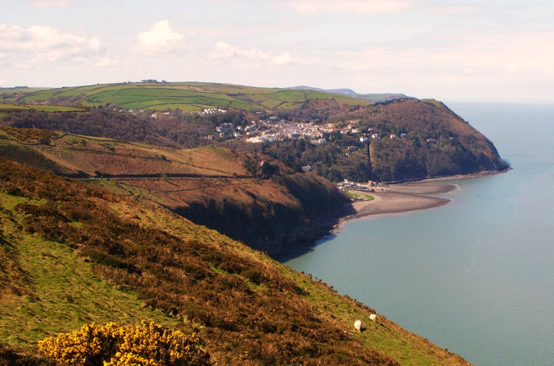 View looking back at Lynton and Lynmouth along the coast \"Highlight\"