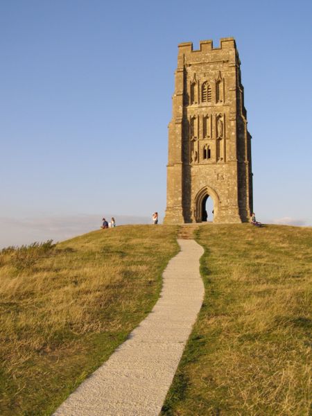 The summit of Glastonbury Tor and the church remains \"Highlight\"